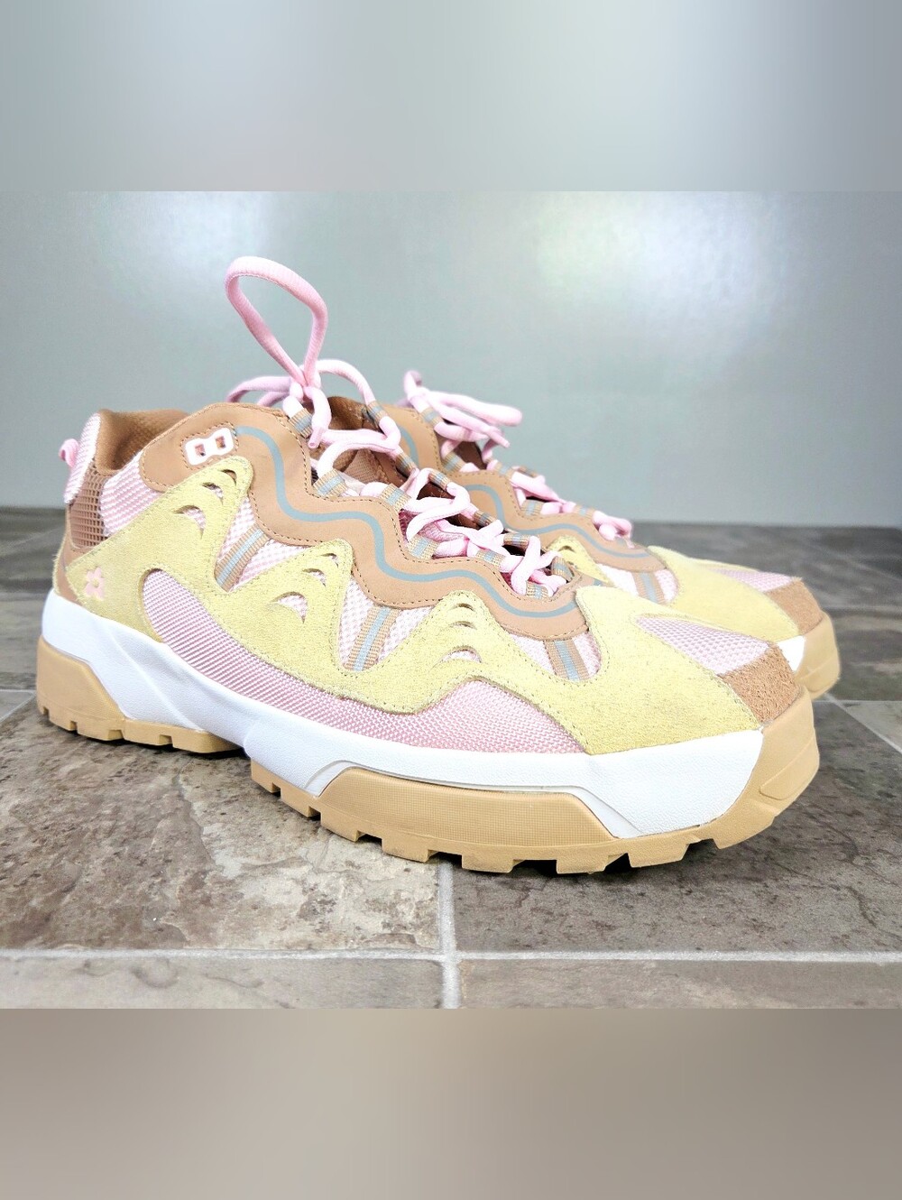 RARE GOLF LE FLEUR CONVERSE GIANNO OX PARFAIT PINK CHUNKY SNEAKERS.